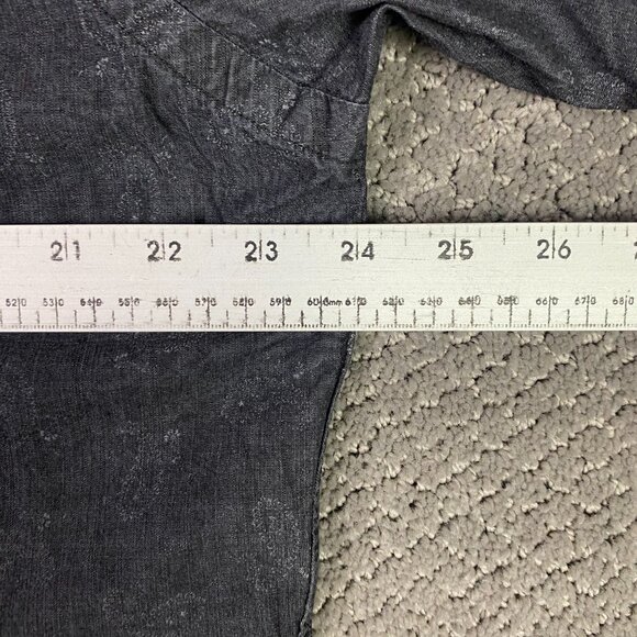 Ralph Lauren Slim Fit Button Down Shirt Men's XL Charcoal Gray Paisley - Picture 6 of 10